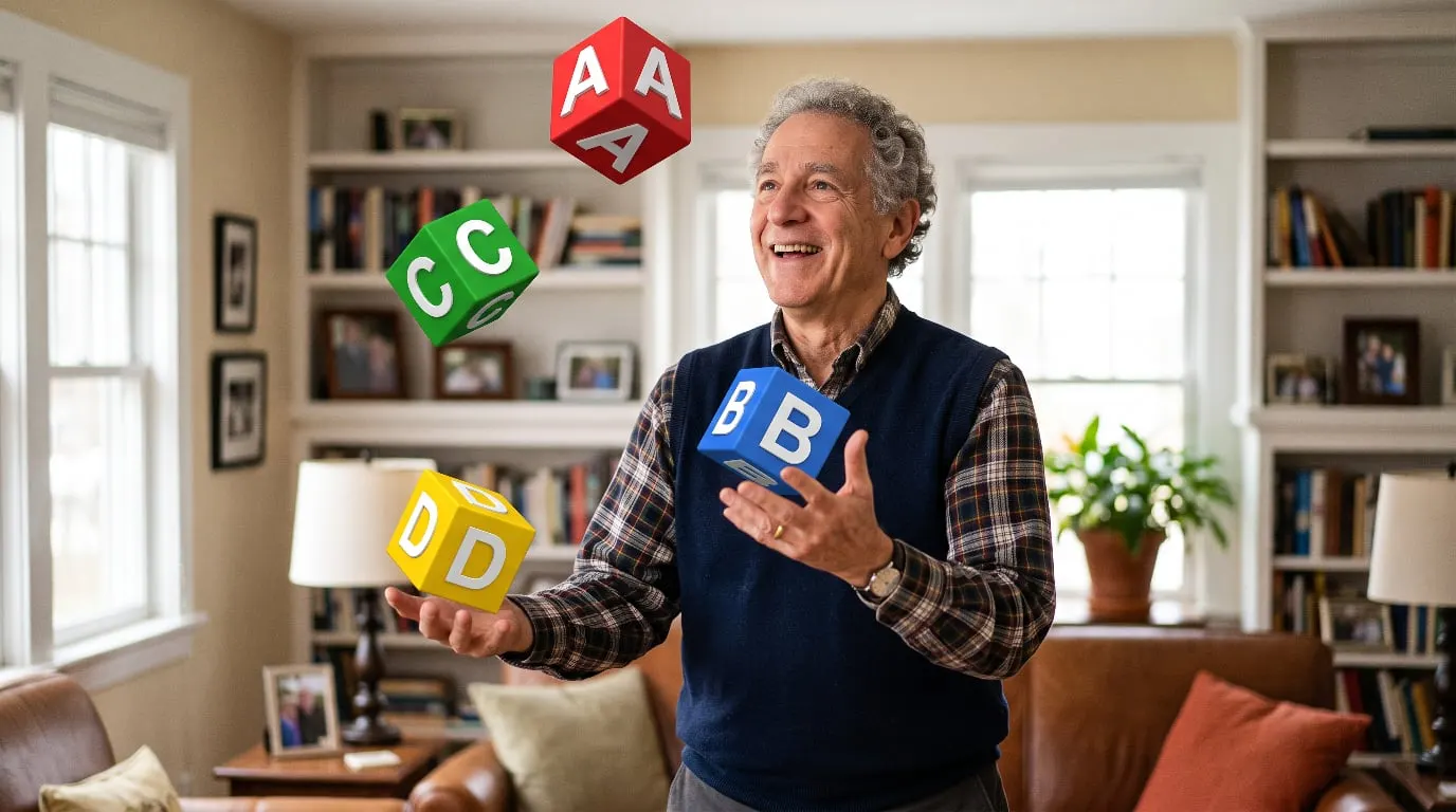 Senior woman smiling while reviewing Medicare plan options