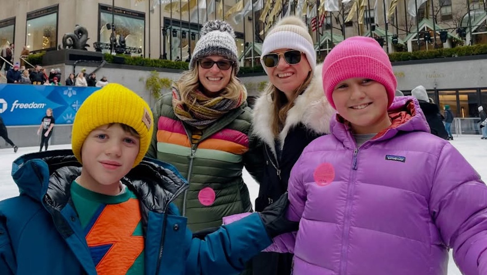 Kelly Clarkson Takes Kids River Rose and Remington Ice Skating in NYC