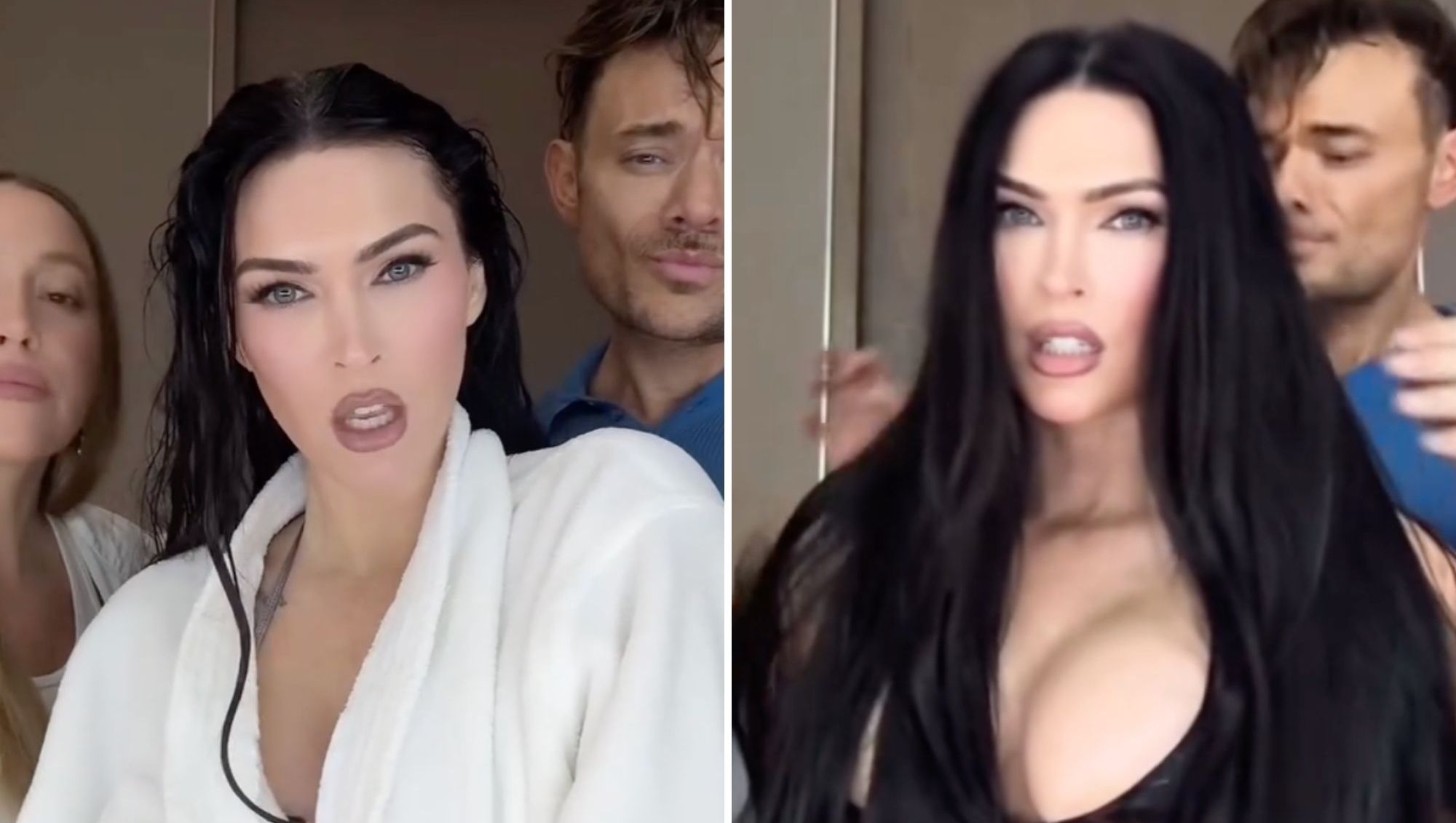 Megan Fox Shows Off Glamorous Waist-Grazing Hair After Blowout in Rare Video