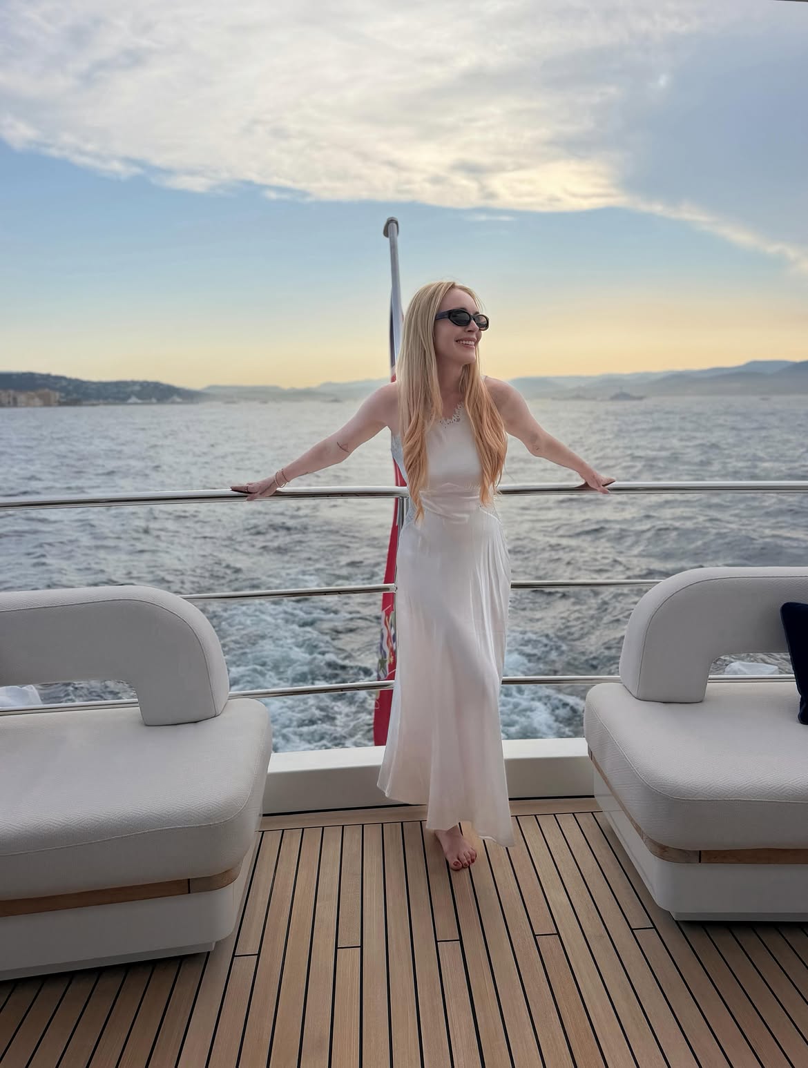 Lindsay Lohan Shows Off Her Timeless Swimsuit Style on a Yacht
