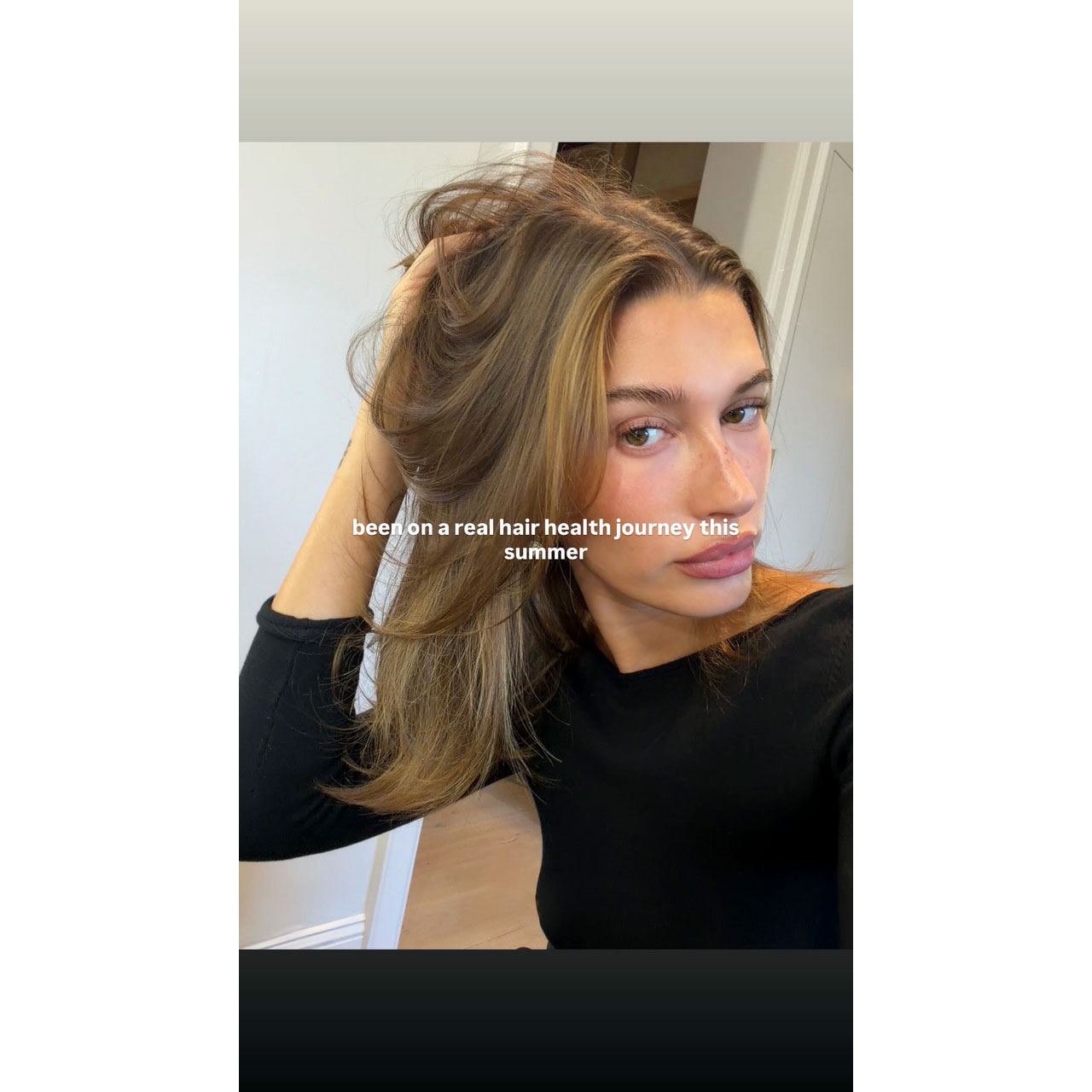 Hailey Bieber Shows Off Silky Tresses Amid Her ‘Hair Health Journey’