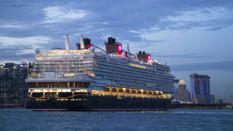 Disney’s Largest-Ever Cruise Ship Arrives in Singapore to Fireworks and Fanfare