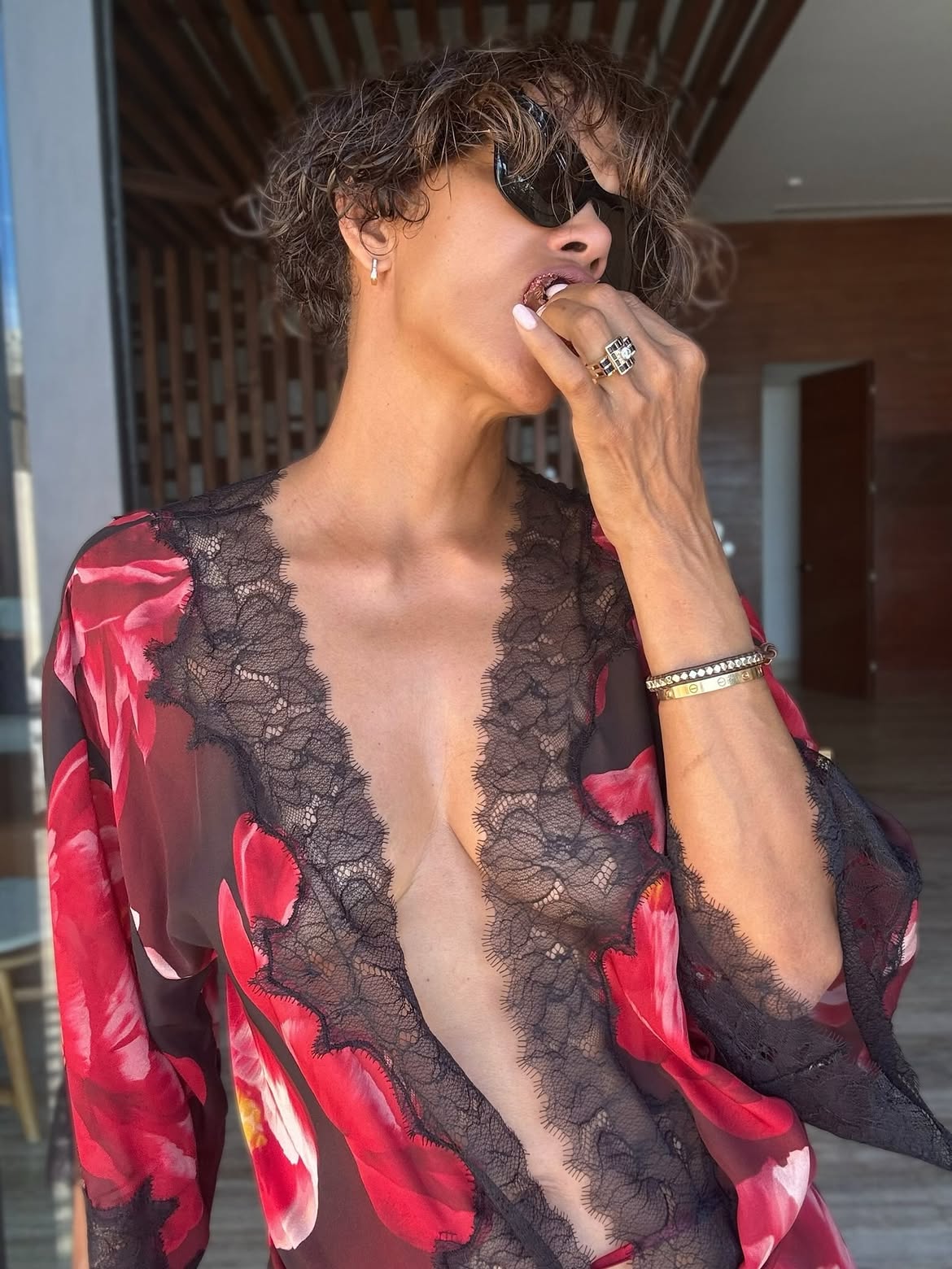Halle Berry Goes Braless in Sheer Lace Cover Ahead of Milestone 60th Birthday