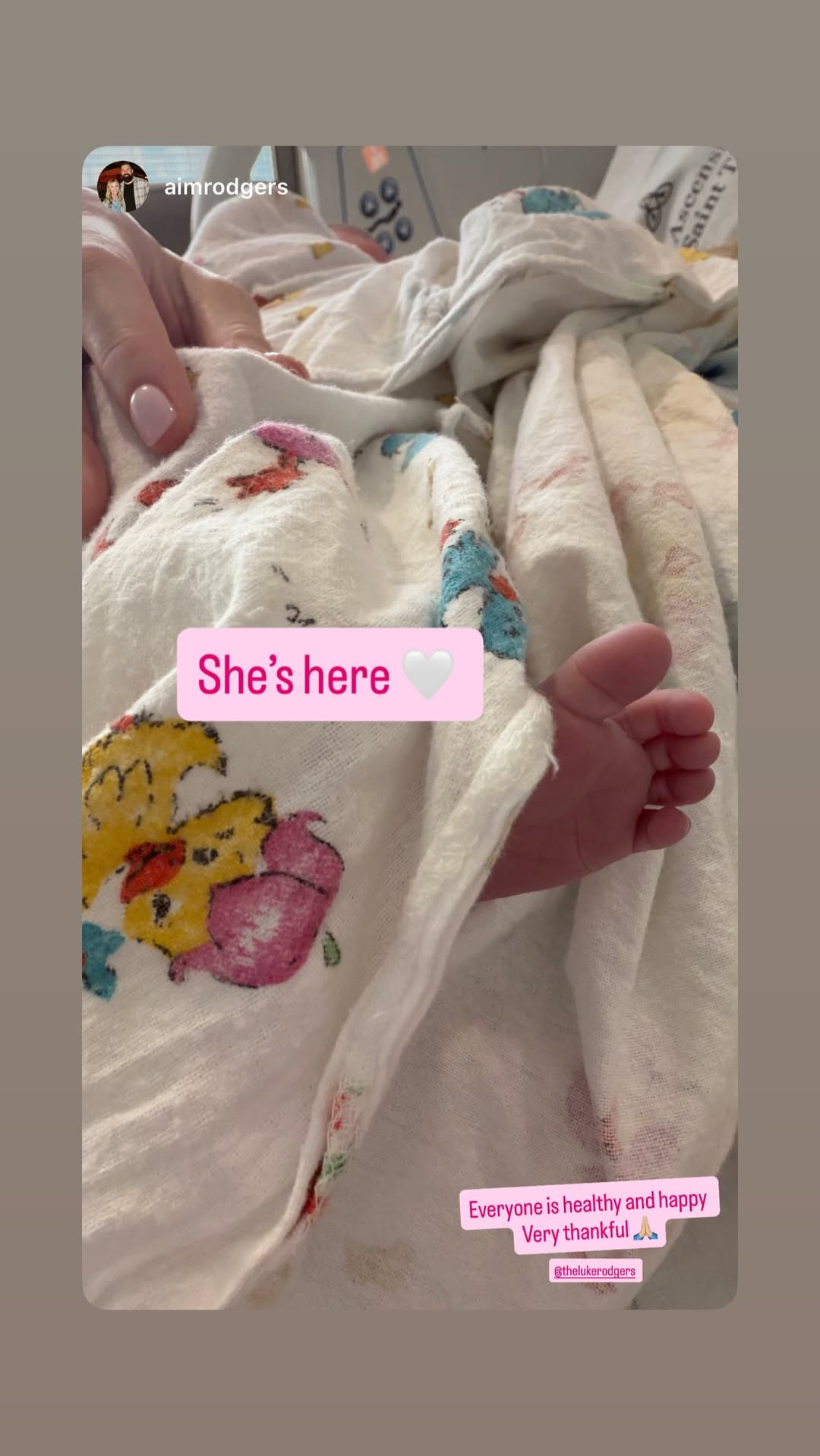 Aaron Rodgers’ Brother Luke and Wife Aimee Welcome Baby After Family Reunion