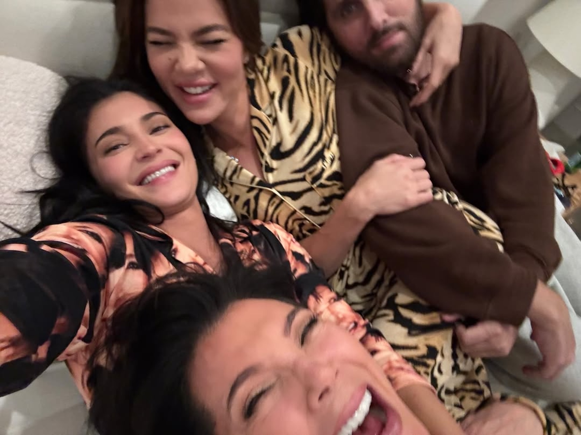 Kylie Jenner Wears PJs with Kris Jenner’s Face During ‘Family Sleepover’
