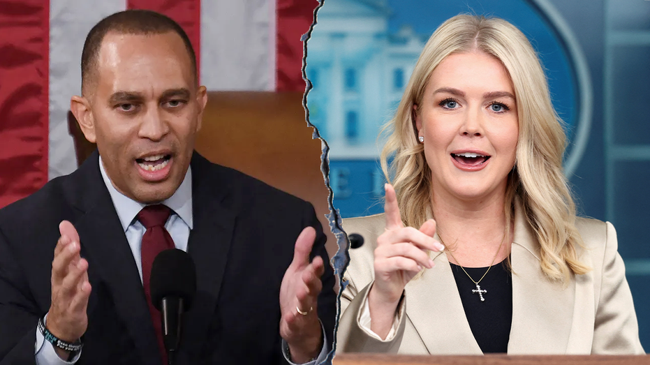 EXCLUSIVE: Karoline Leavitt slams Hakeem Jeffries as 'stone-cold loser' after he attacks her as 'demented'