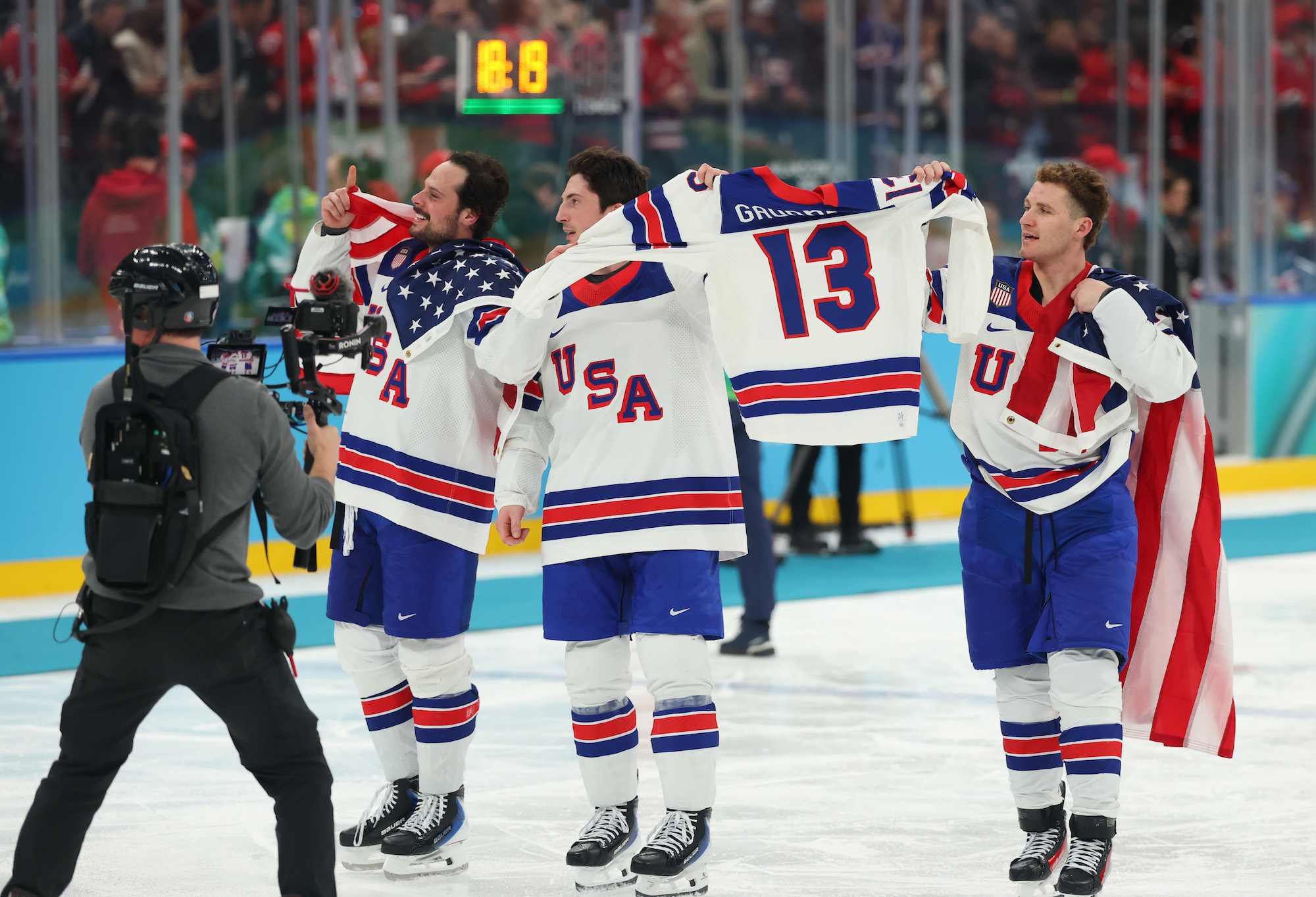 Team USA Hockey Star Honors Gaudreau Brothers After Gold Medal Game