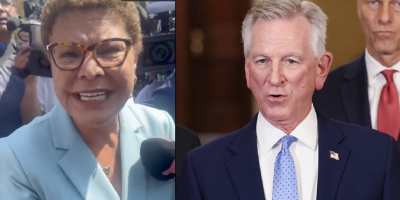 ‘Lock her up’: Tuberville calls out LA Mayor Karen Bass for trying to stop a federal immigration raid