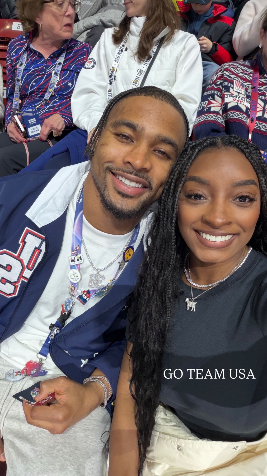 Simone Biles Hits Up the Winter Olympics in Style With Husband Jonathan Owens