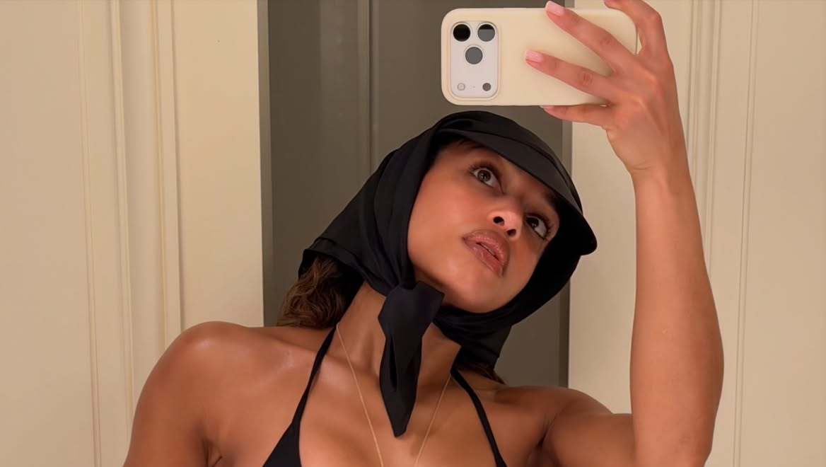 'Playboy' Model Lori Harvey Flaunts Abs in Tiny String Bikini With Body Chain