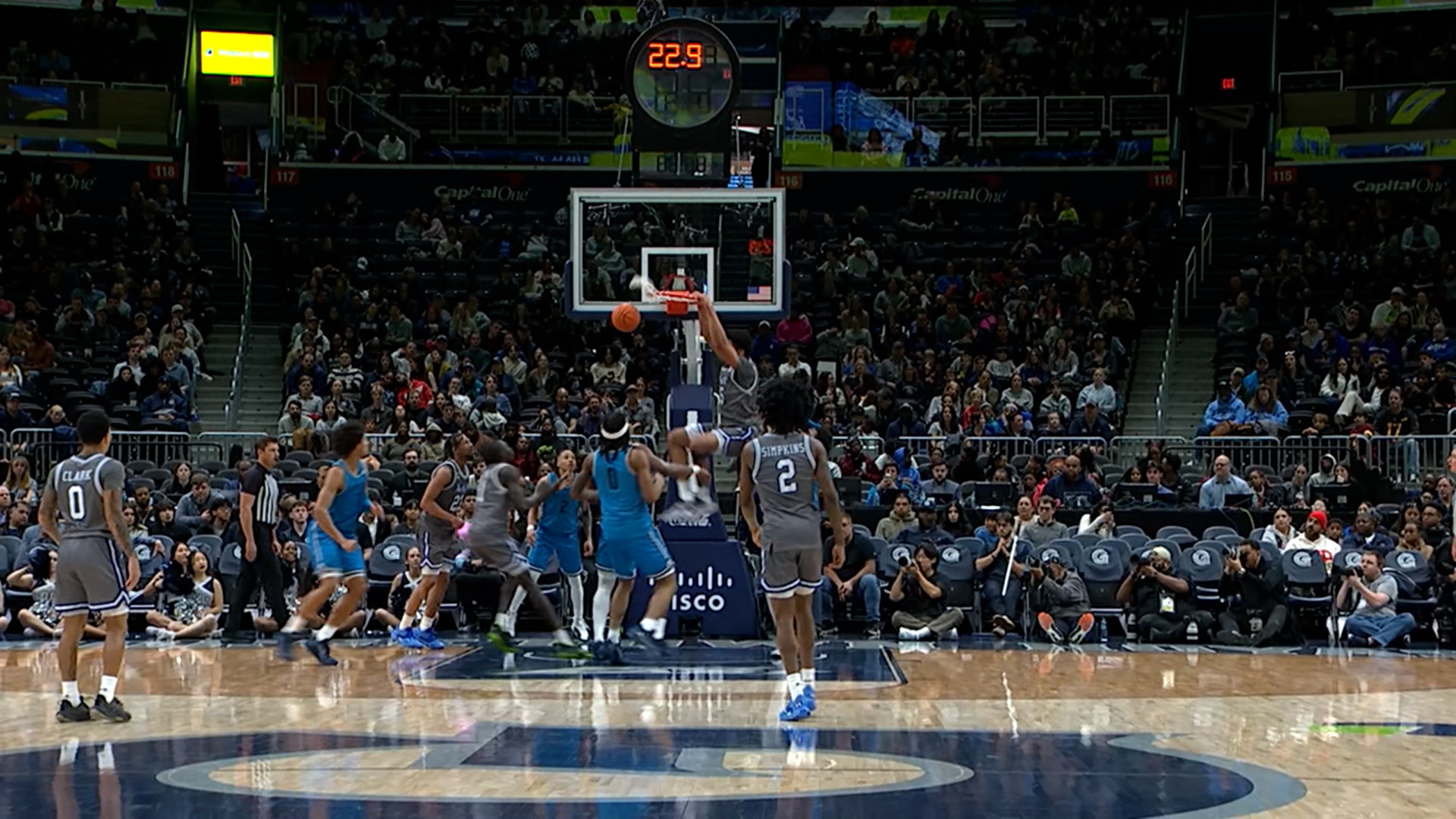 Seton Hall's Najai 'Baby Shaq' Hines SLAMS putback dunk with authority vs. Georgetown