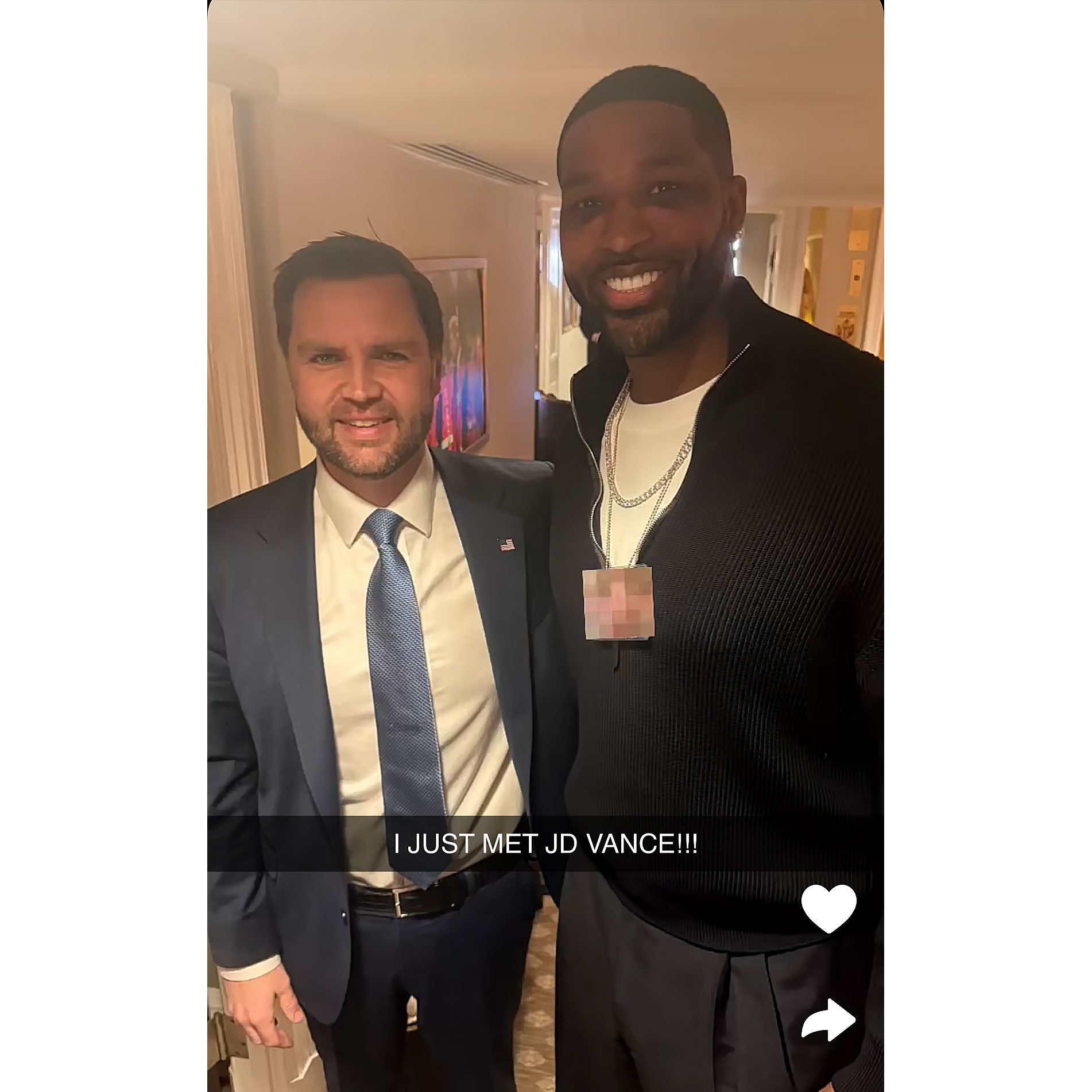 Tristan Thompson Beams While Meeting Vice President JD Vance and RFK Jr.
