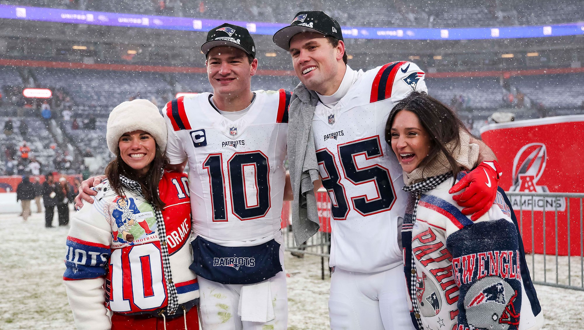 Patriots QB Drake Maye Called Out for Body Language With Wife Ann After Win