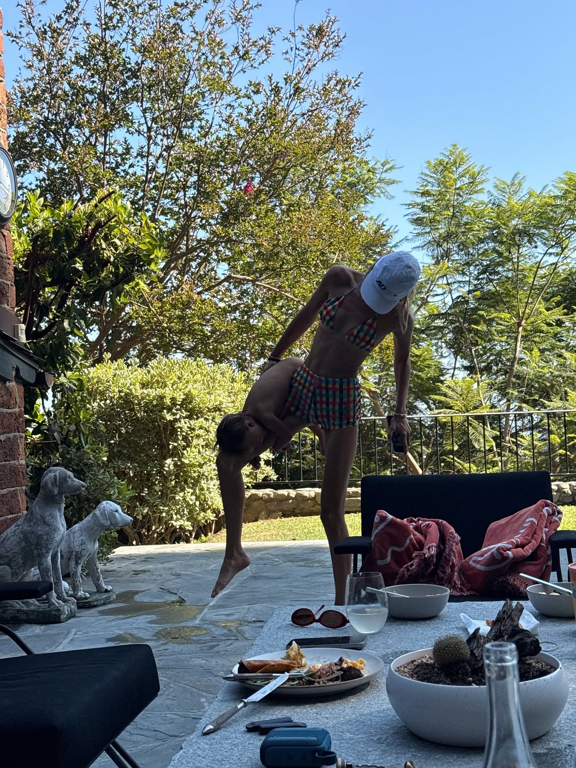 Bella Hadid Goes Topless, Shows Off Her Lacy Bra While Visiting Stunning Creek