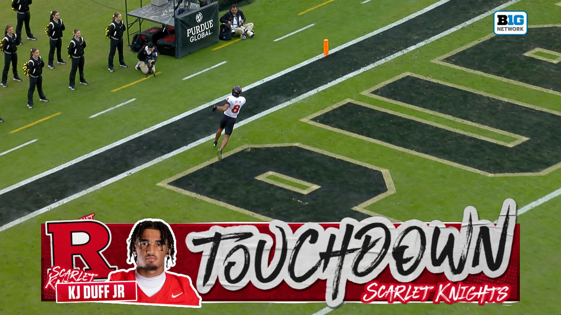 Athan Kaliakmanis launches a 72-yard TD to KJ Duff, cutting Rutgers' deficit against Purdue