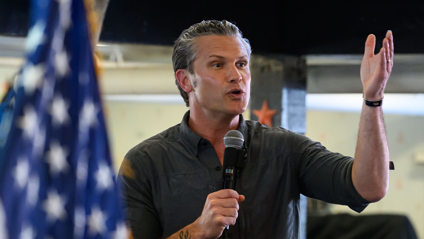 Pete Hegseth Uses Transphobic Slur in Speech About U.S. Military