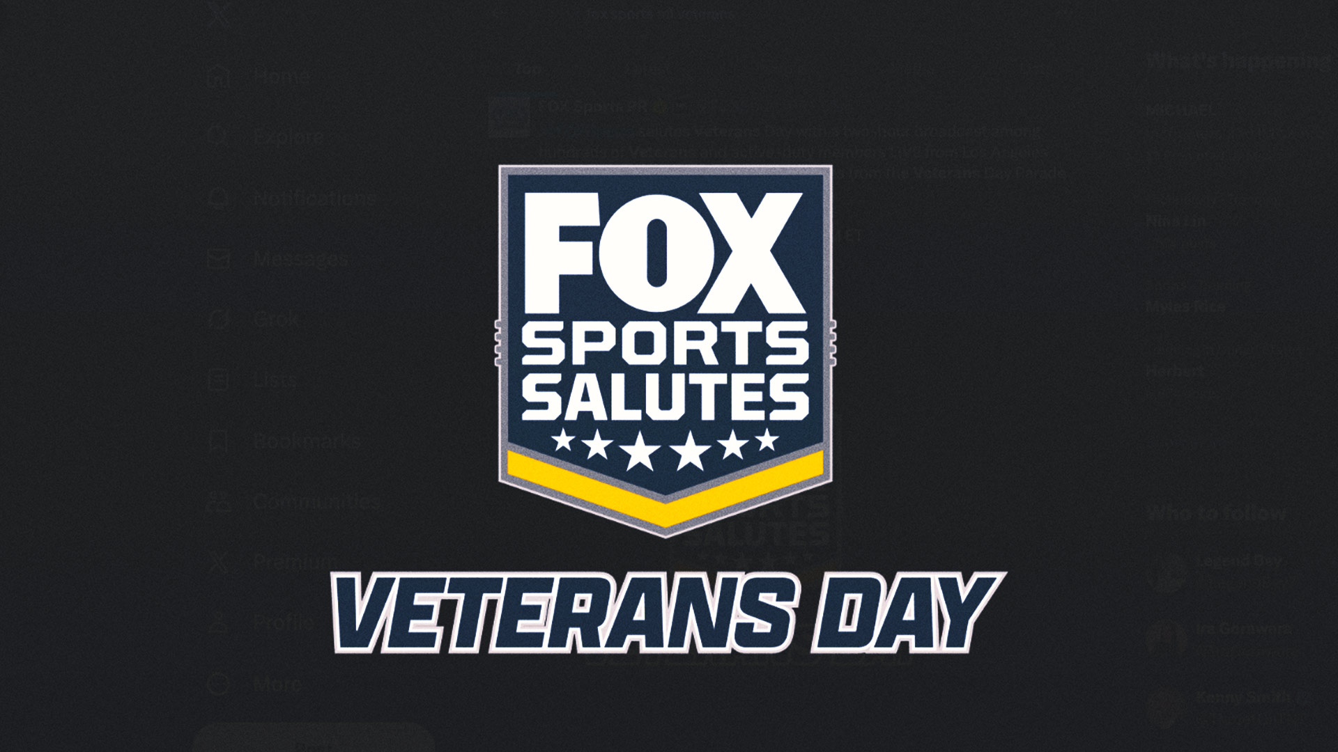 'FOX NFL Sunday' Continues Tradition of Honoring Veterans Day, U.S. Armed Forces
