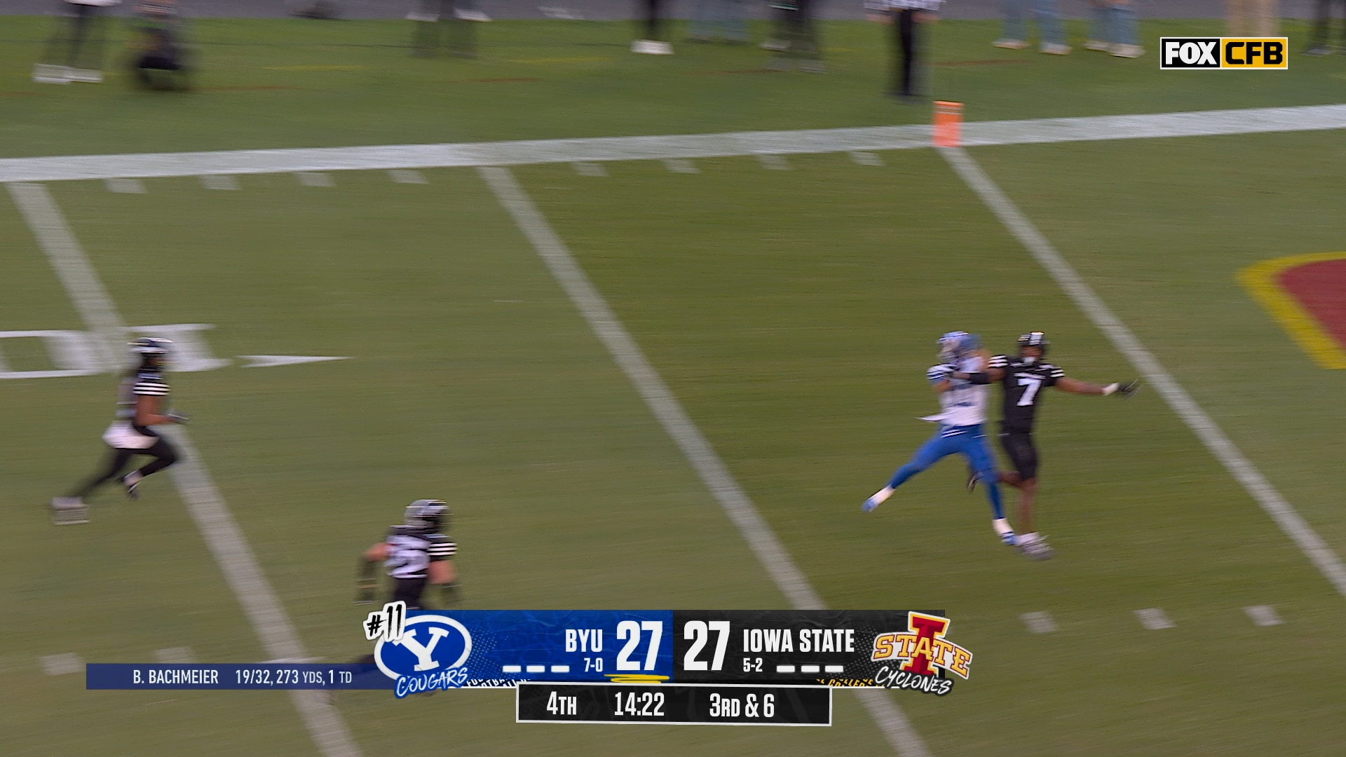 BYU’s Bear Bachmeier passes 27-yard TD to Parker Kingston, taking lead over Iowa State