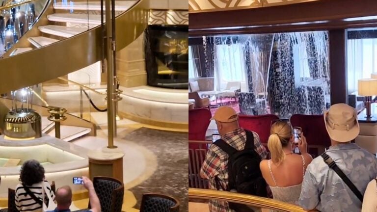 Guests Get an Unexpected Waterfall Aboard Enchanted Princess
