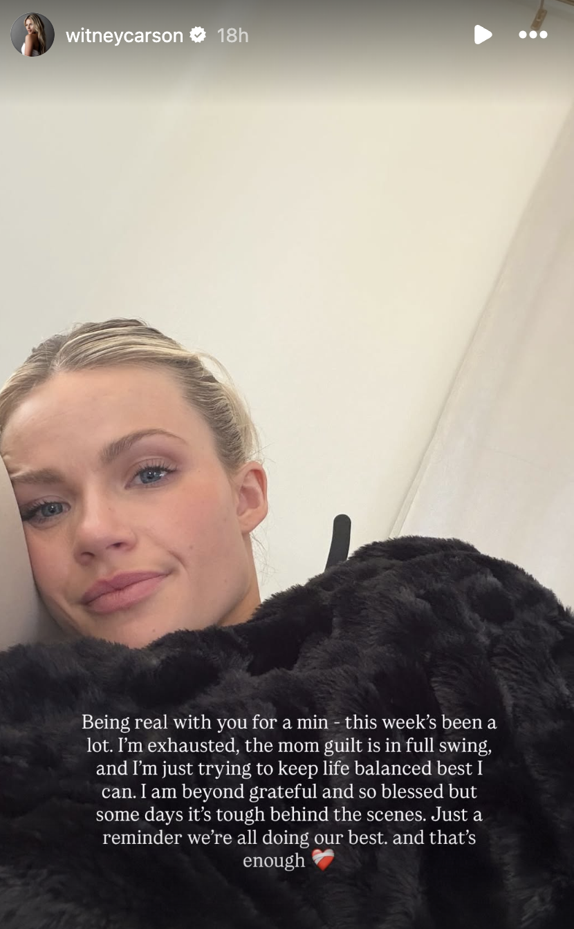 Witney Carson Gets Real About ‘Mom Guilt’ as ‘DWTS’ Duties Intensify