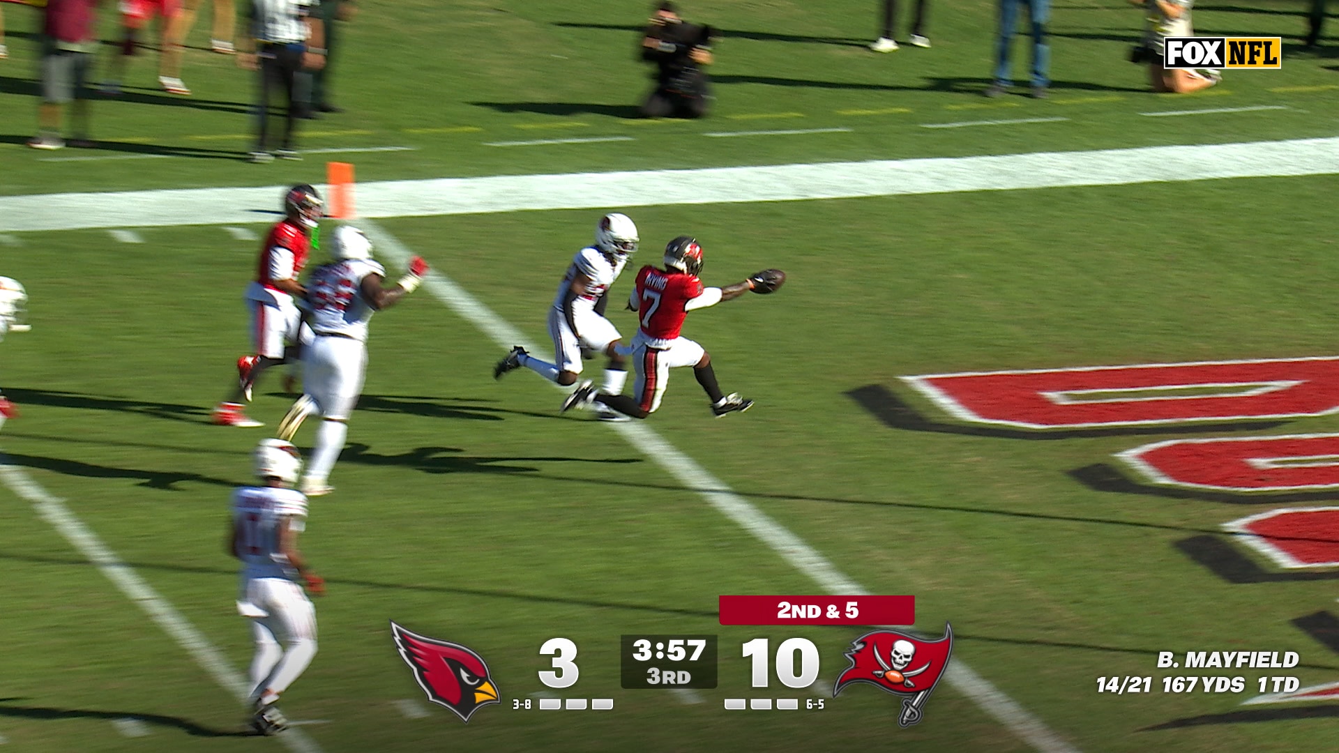 Bucky Irving rushes for 13-yard TD, extending Buccaneers' lead over Cardinals | NFL Highlights