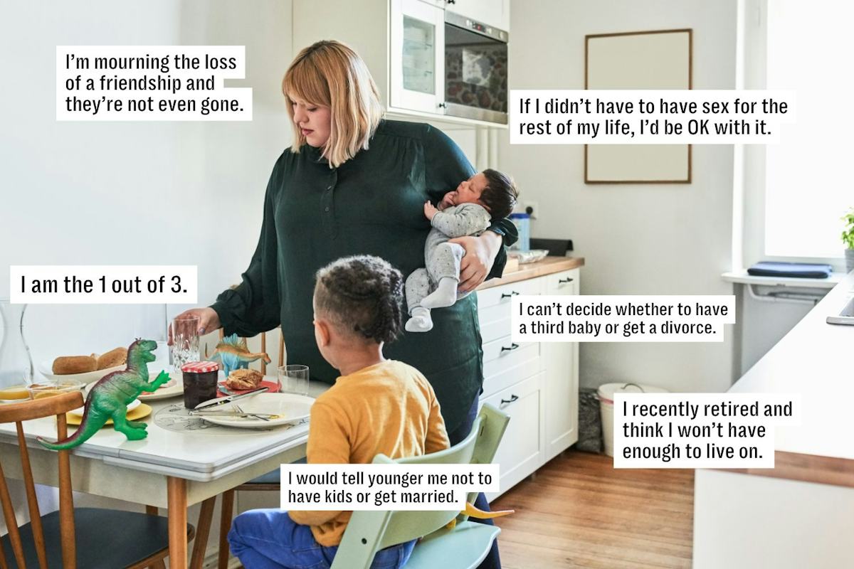 “I Would Tell Younger Me Not To Have Kids Or Get Married” &amp; 45 Other Mom Confessions