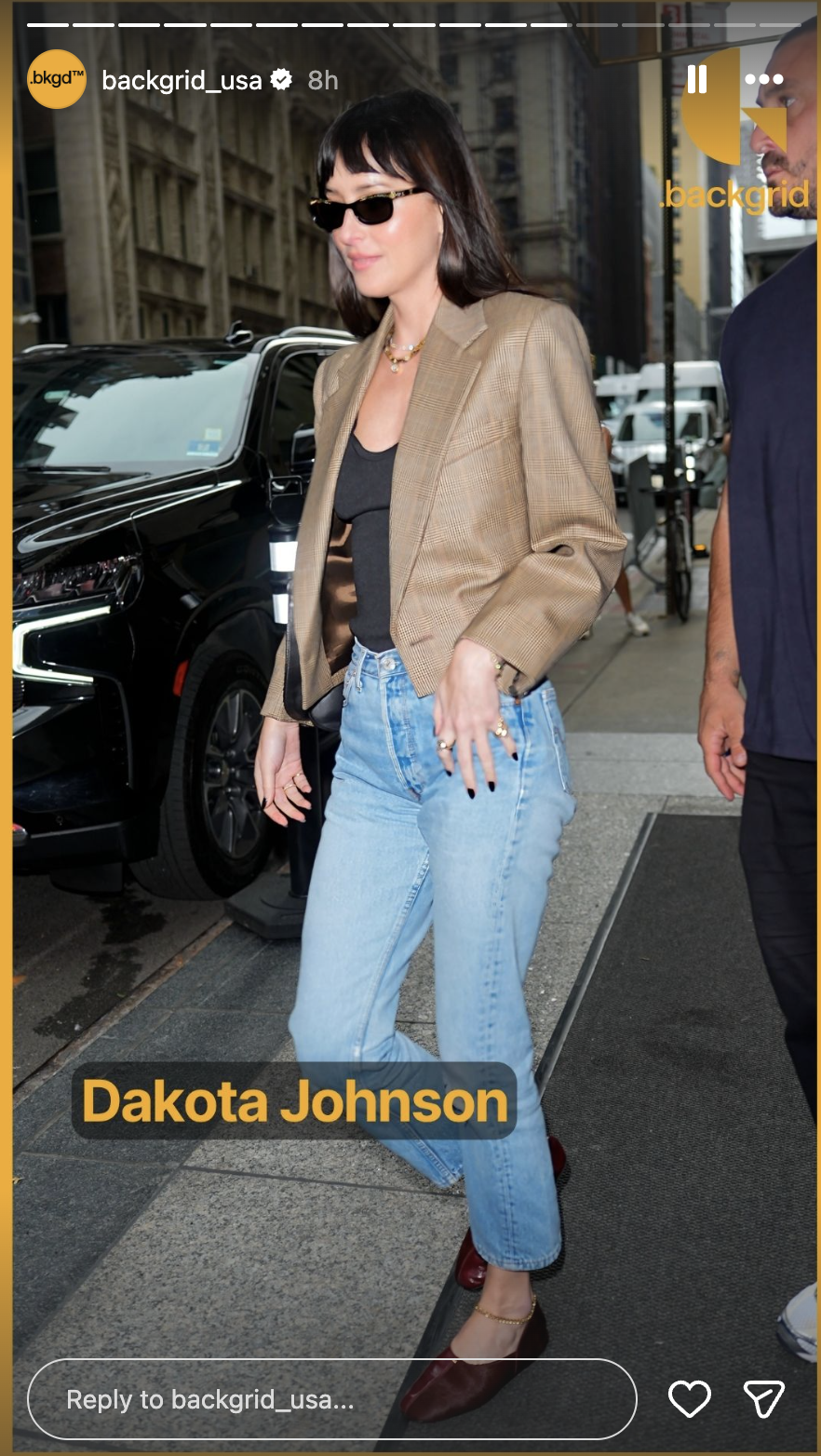 Dakota Johnson's Tailored-Looking Jeans Are Making Us Reconsider Wide Legs