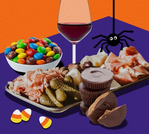 The Best Halloween Candy &amp; Wine Pairings For A Spooky Charcuterie Board