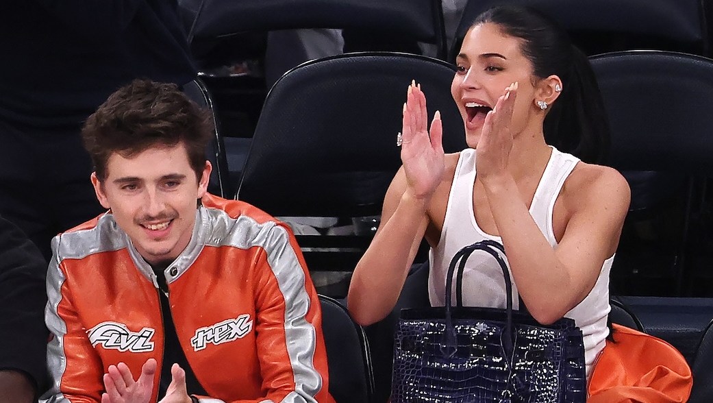 Timothee Chalamet and Kylie Jenner Show PDA Courtside Knicks Game