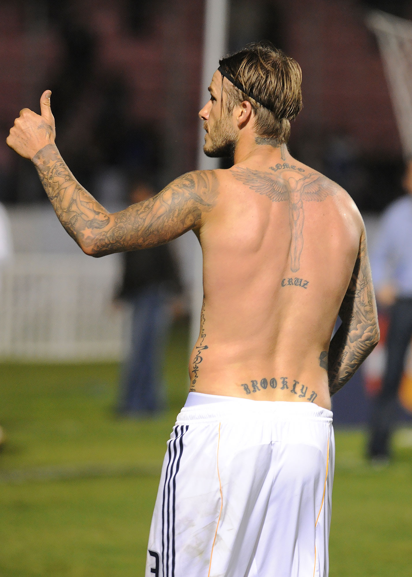 David Beckham's 'Tramp Stamp' Tattoo of Son Brooklyn's Name Resurfaces