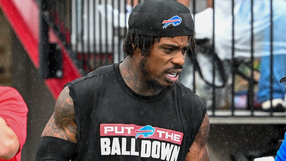 Bills' C.J. Gardner-Johnson Ejected for Spitting on Raiders' Brock Bowers