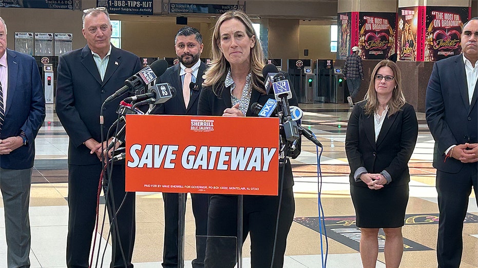 Sherrill accuses Ciattarelli of siding with Trump after president halts major New Jersey rail project