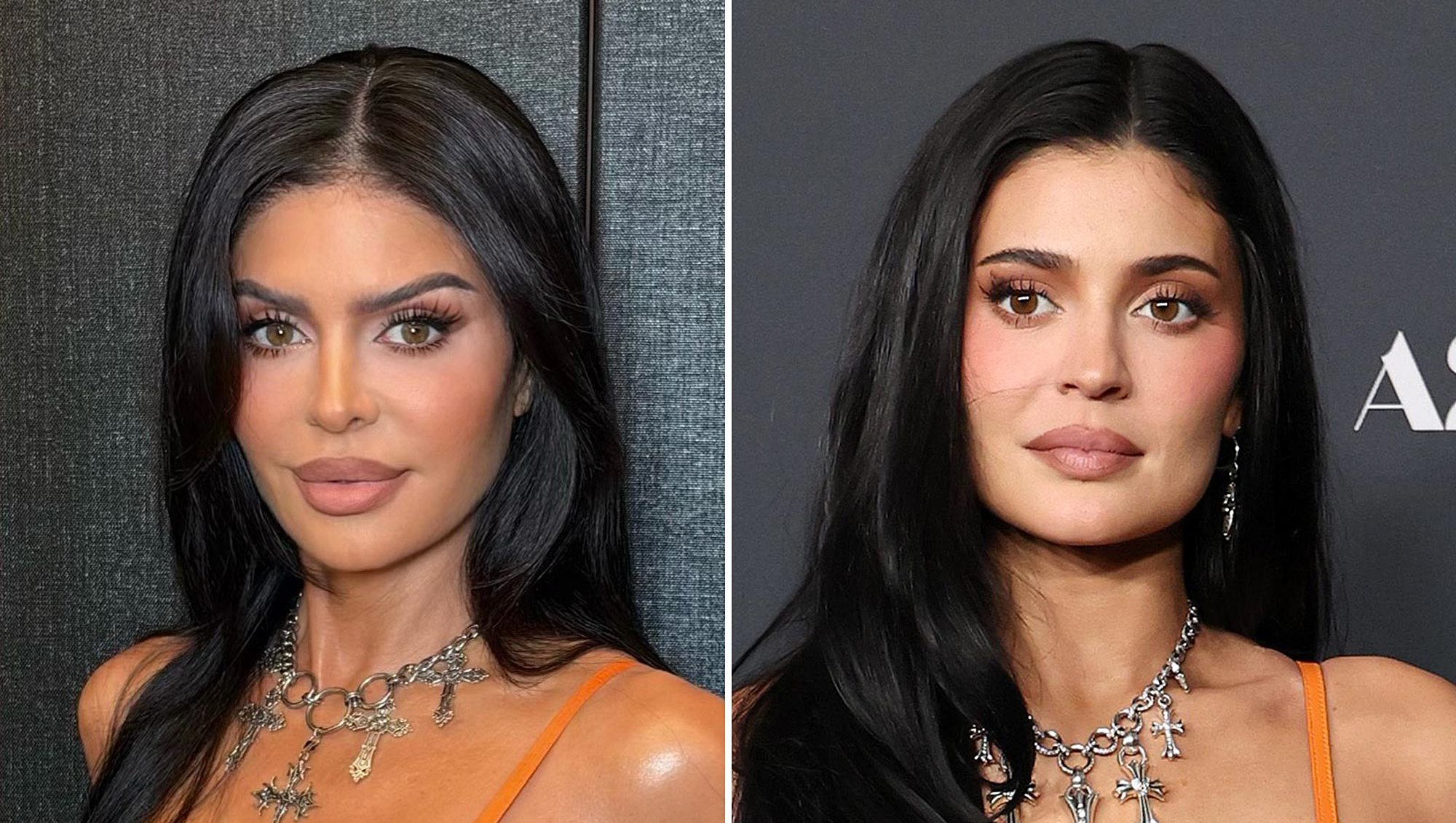 Lisa Rinna Channels Kylie Jenner in Skin-Tight Orange Dress for Halloween Look