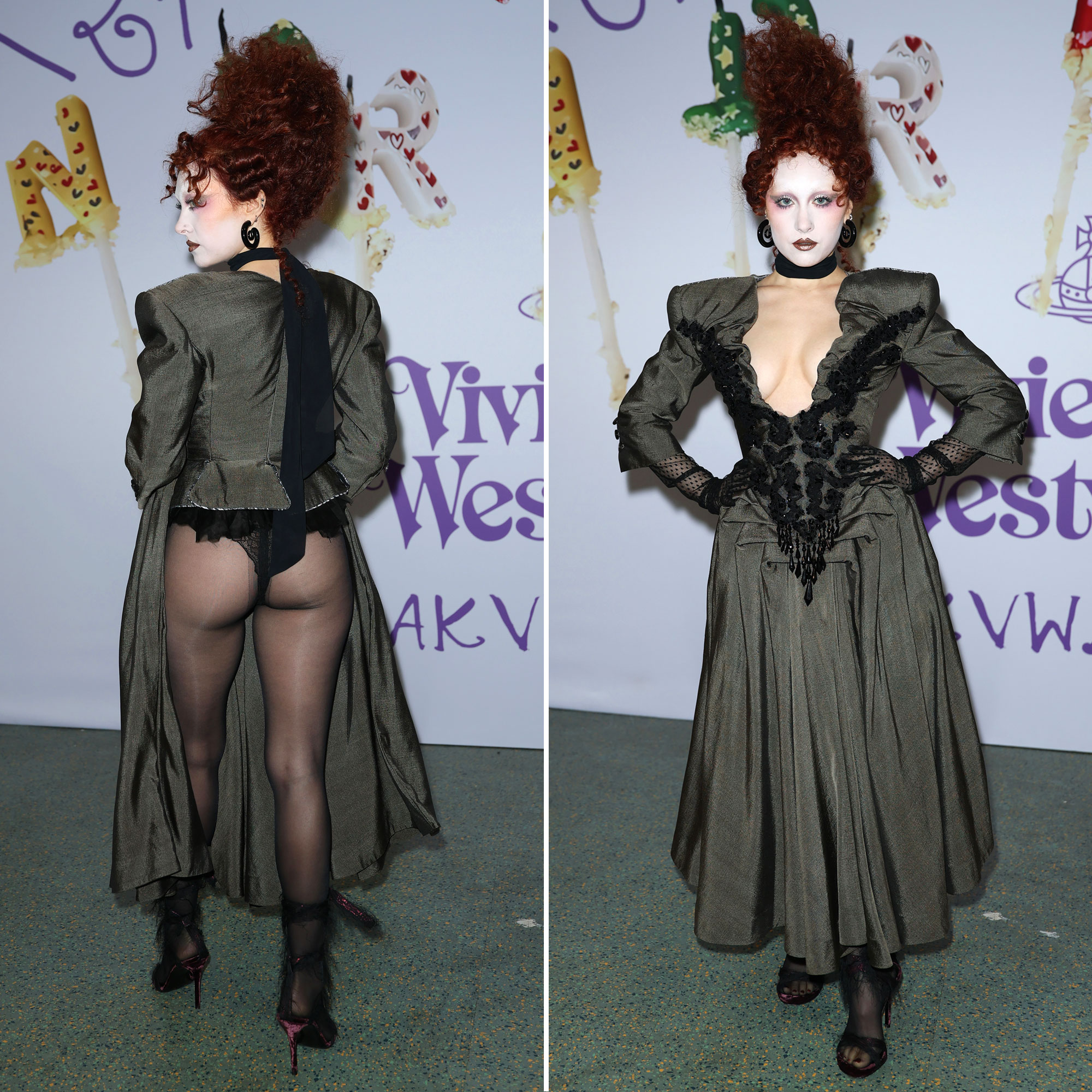 Chappell Roan Rocks See-Through Dress and Backless Look With Thong in Paris