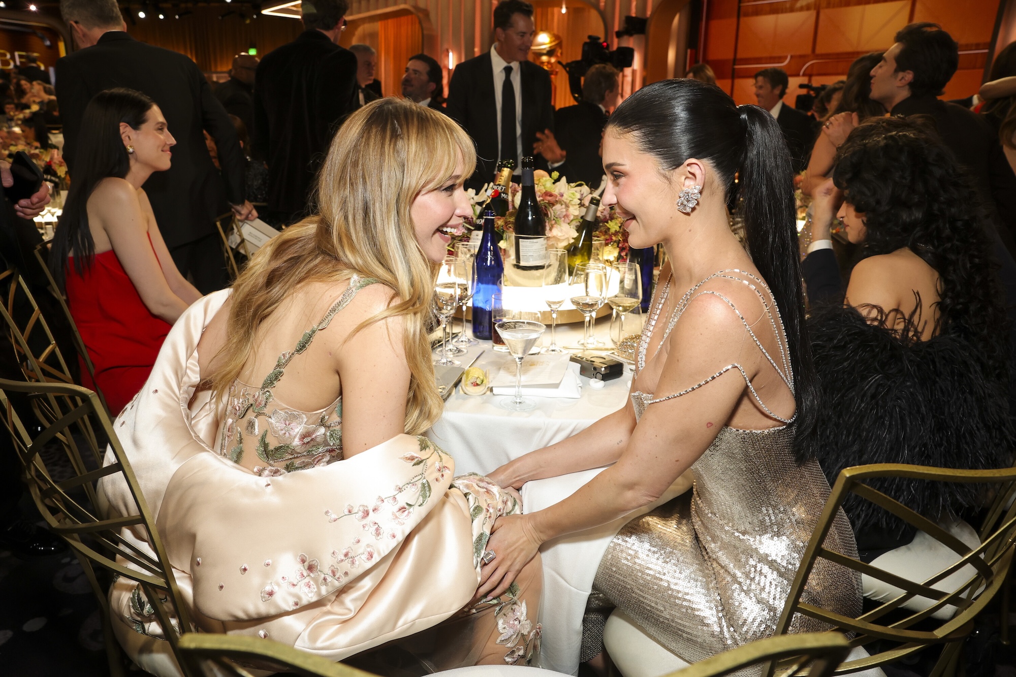 Kylie Jenner Asks Jennifer Lawrence About Her 'Babies' at Golden Globes