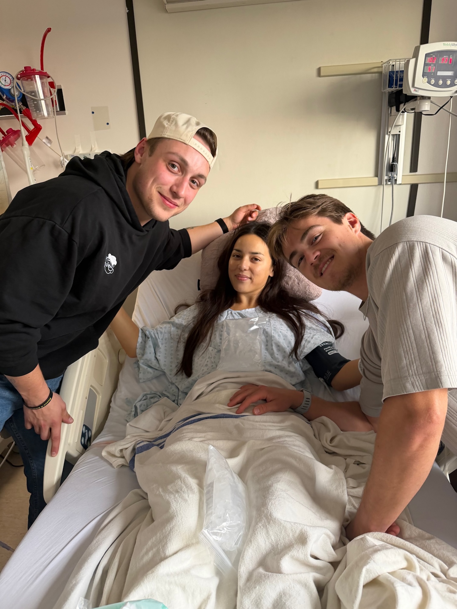 NHL Prospect Shares Photo From Hospital Bed After Girlfriend's Cancer Diagnosis