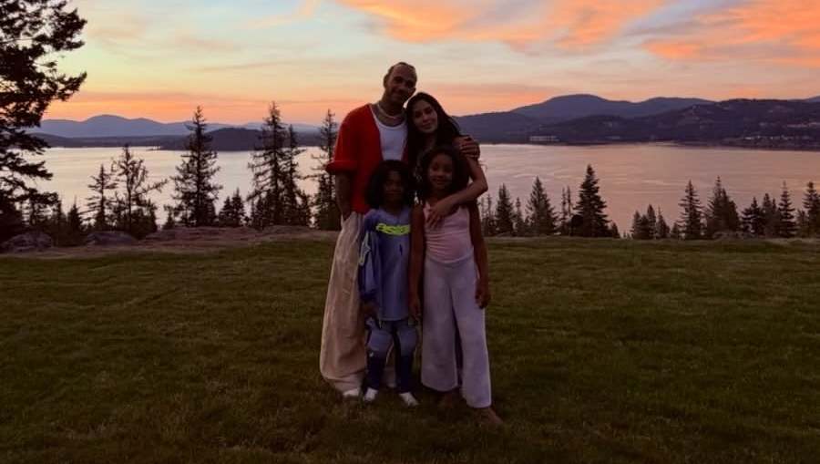 Kim Kardashian and Lewis Hamilton Spend Time Together on Cozy Lake Getaway