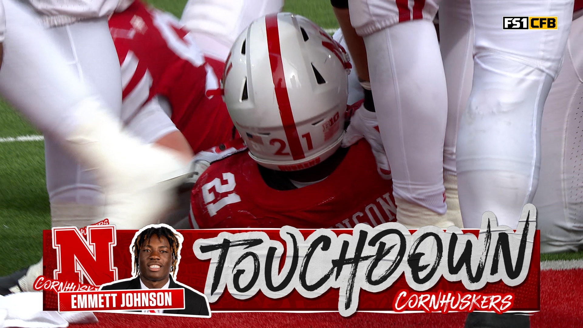 Emmett Johnson punches in four-yard game winning TD, giving Nebraska the win over Northwestern