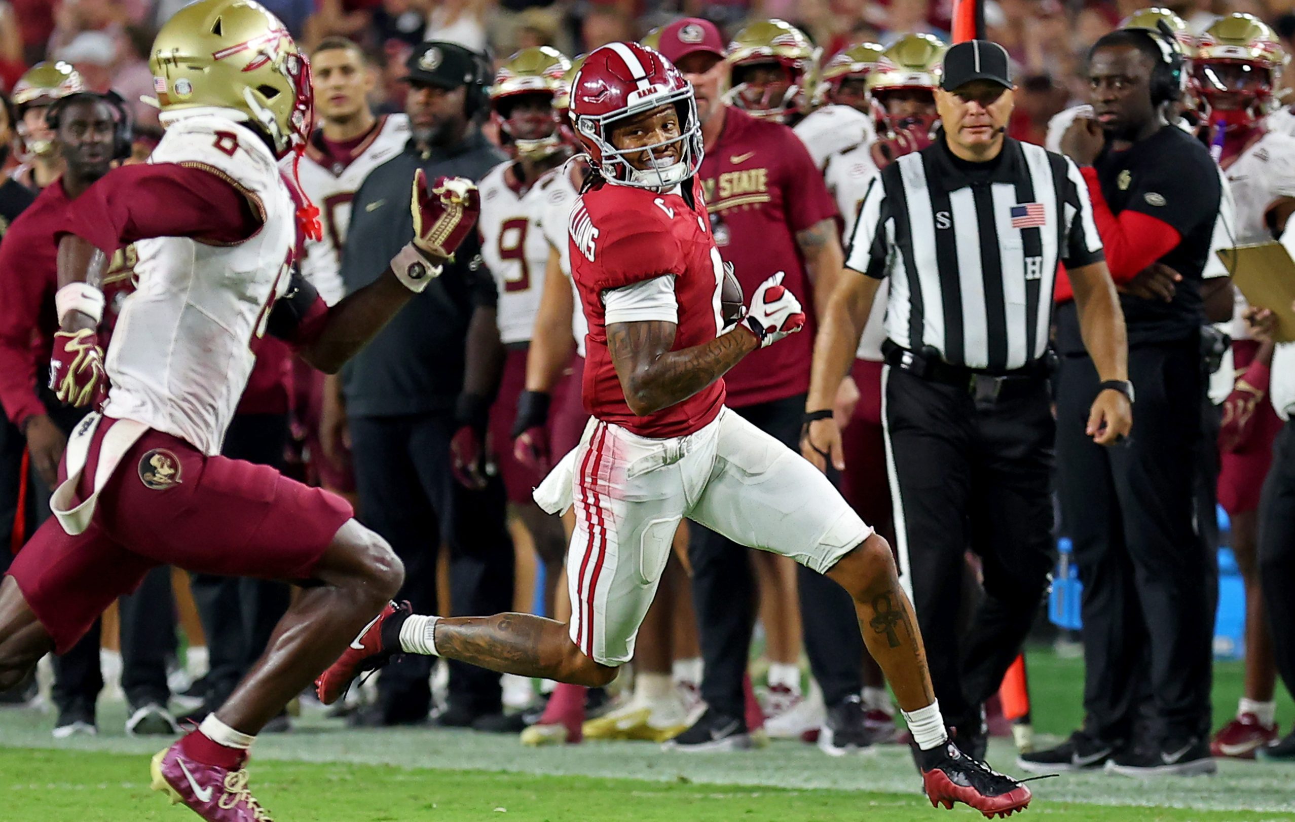 No. 10 Alabama rallies to beat Florida State in offensive thriller