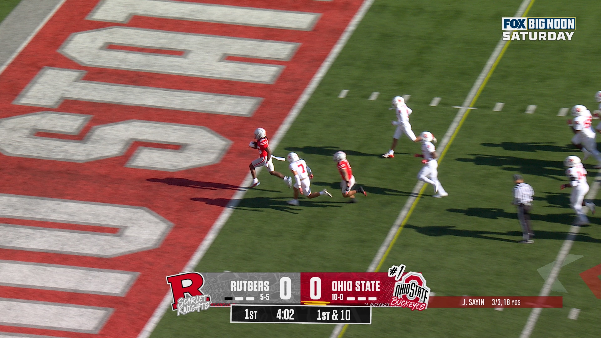 Bo Jackson rushes for 15-yard TD, giving Ohio State lead over Rutgers
