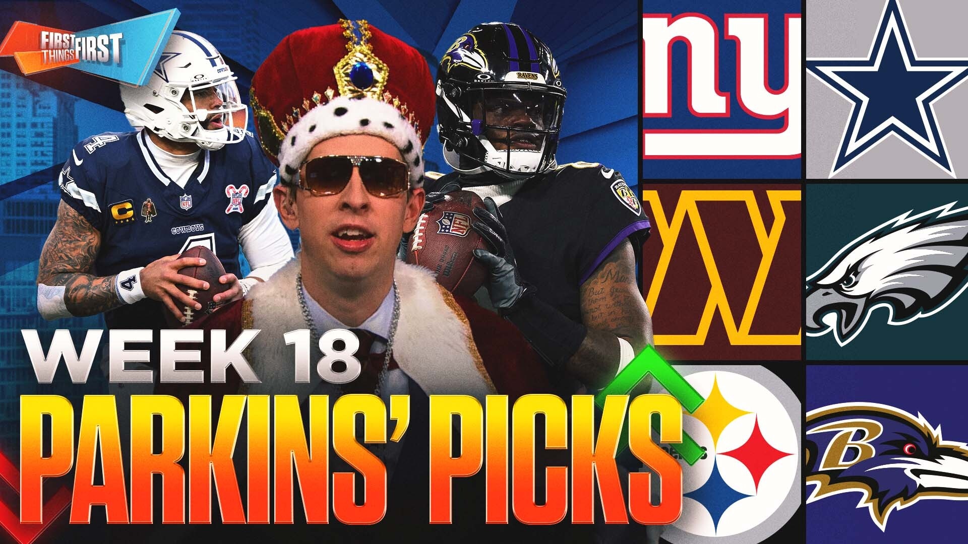 Parkins' Picks for Week 18: Wil the Ravens or Steelers come out on top? | FTF