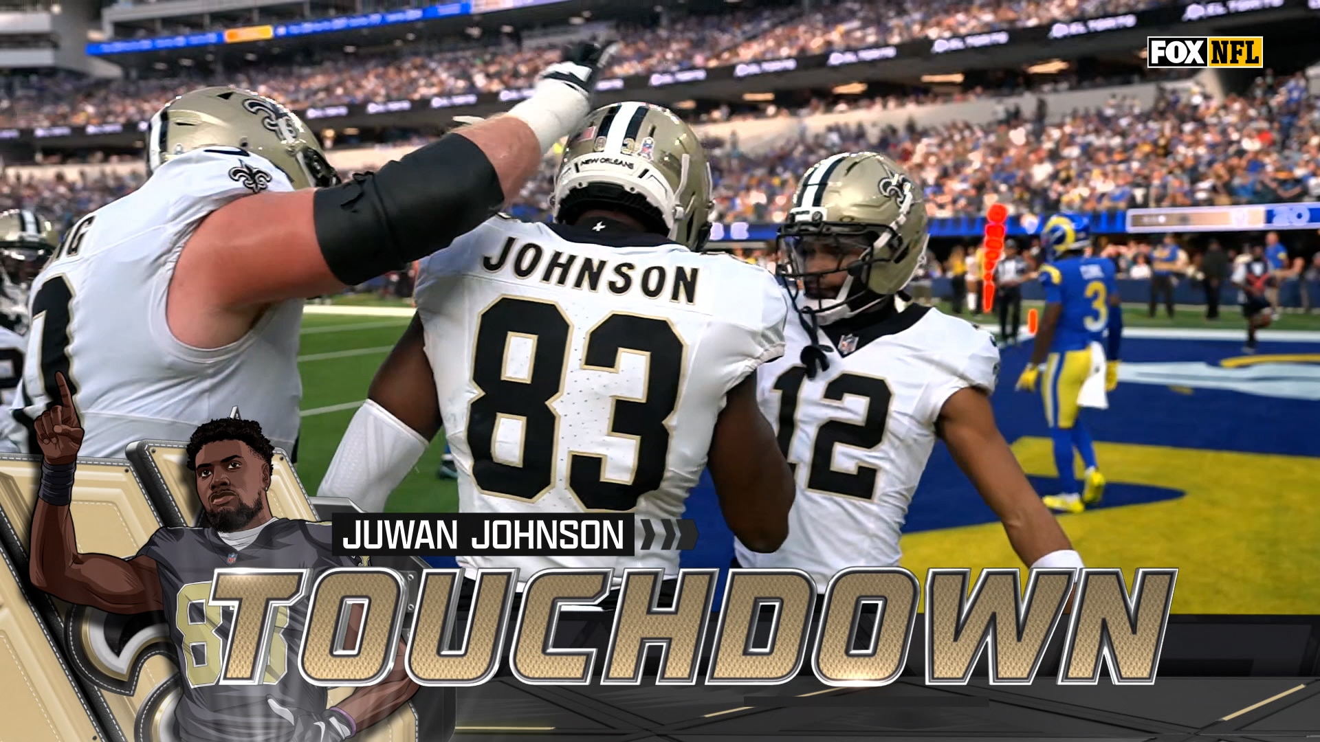 Tyler Shough connects with Juwan Johnson for his first career TD pass, cutting Saints’ deficit against Rams | NFL Highlights