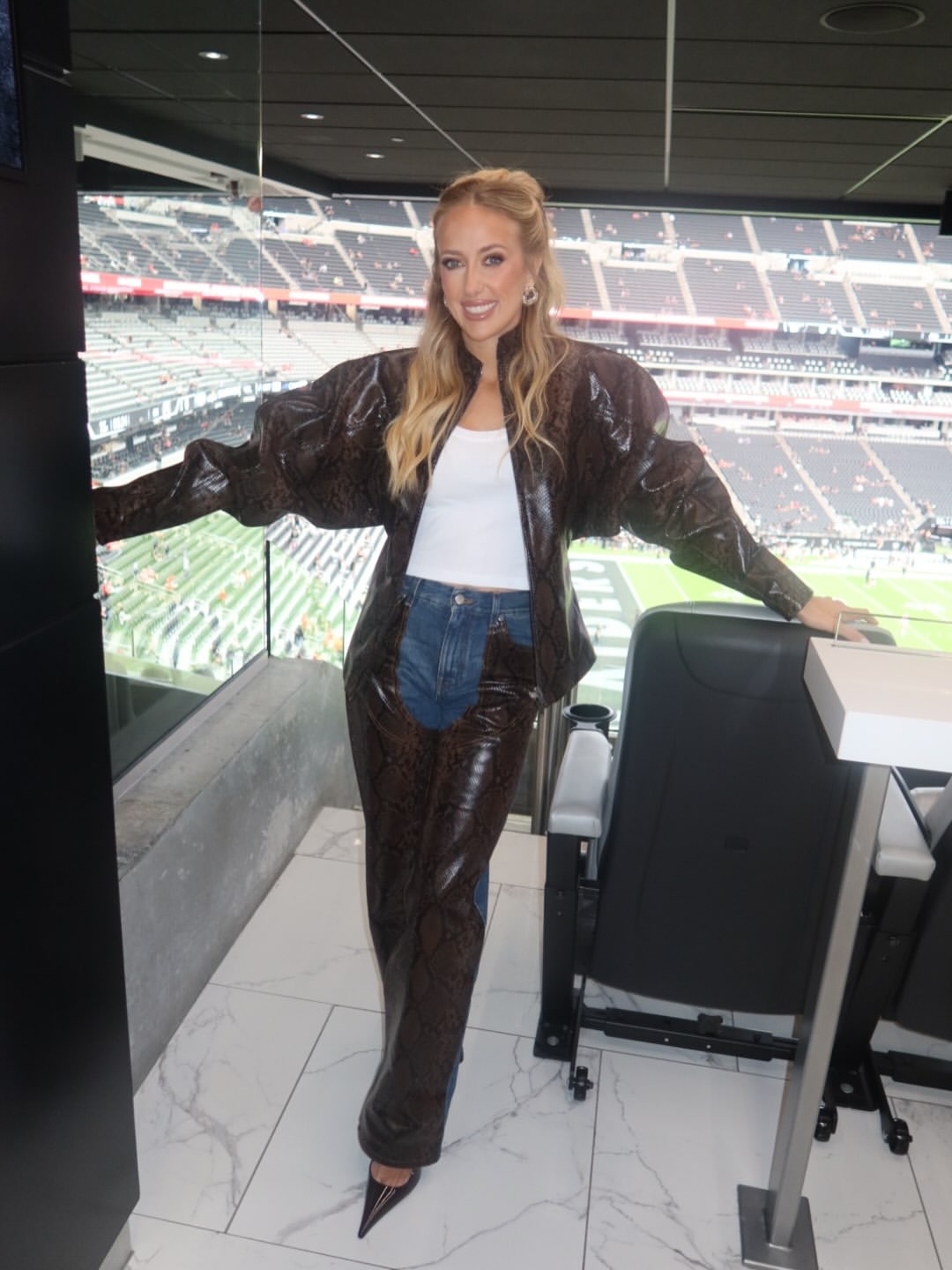 Brittany Mahomes Wears Snakeskin Chaps to Cheer On Patrick at Chiefs Game