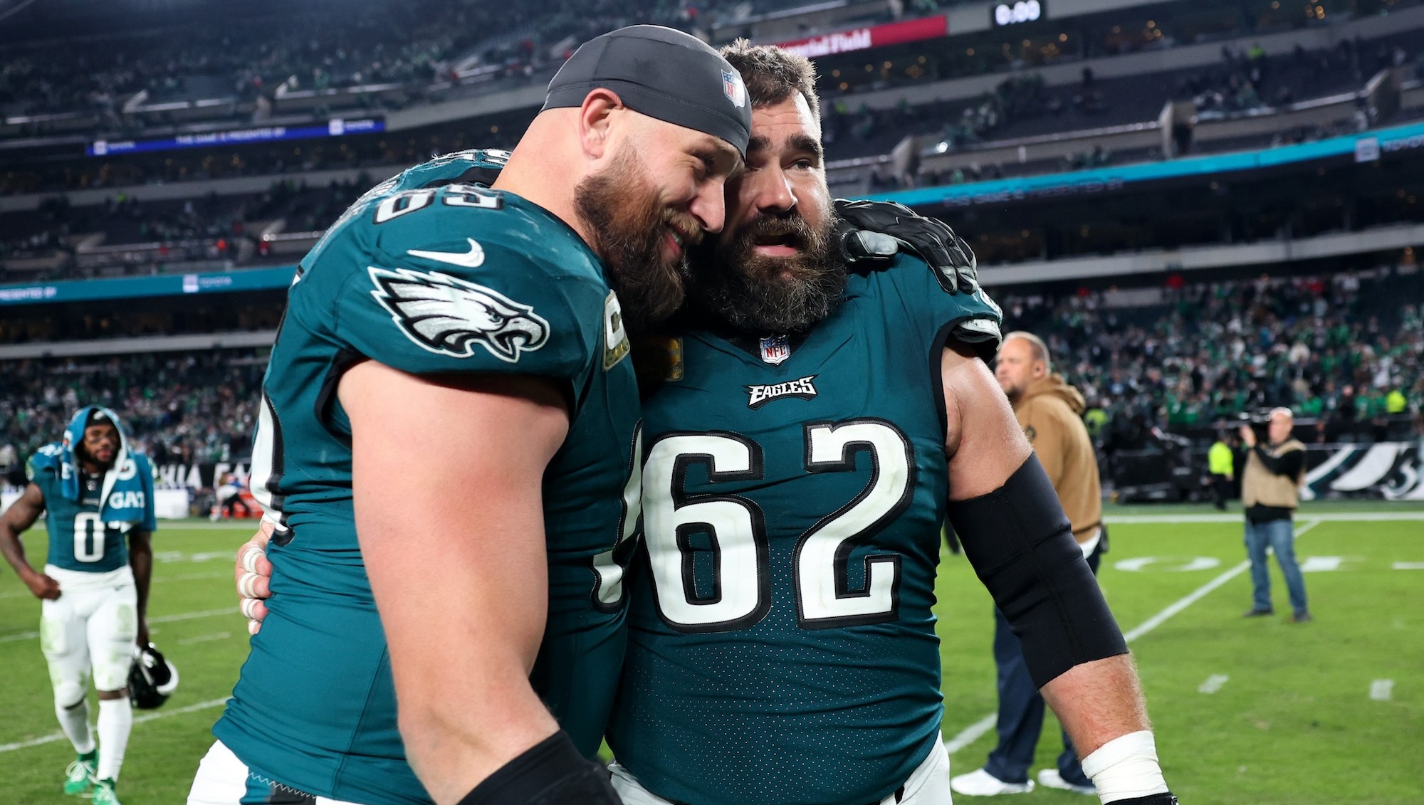 Jason Kelce Reacts to the Sudden Retirement of Eagles Legend Lane Johnson