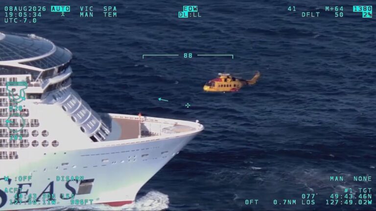 Royal Caribbean Ship Races to Meet Rescue Helicopter Off Canada
