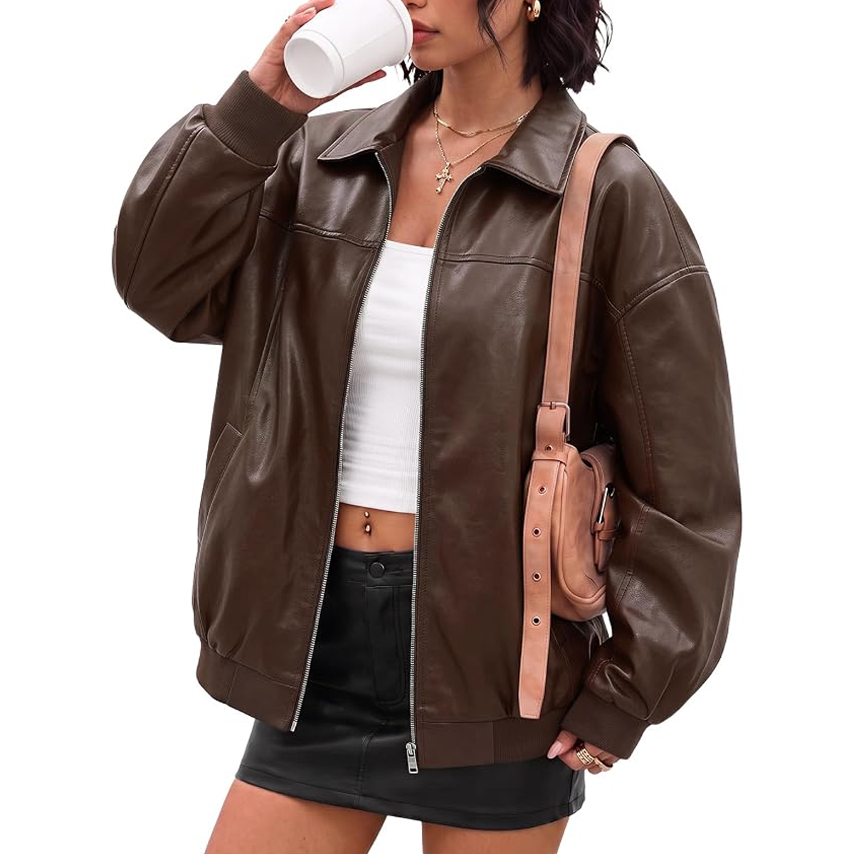 Jessica Biel's Oversized Leather Bomber Jacket Is the Rich Style to Copy