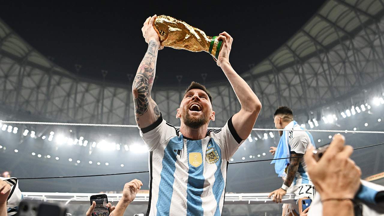 Replica trophy from Lionel Messi’s World Cup celebration could fetch big money