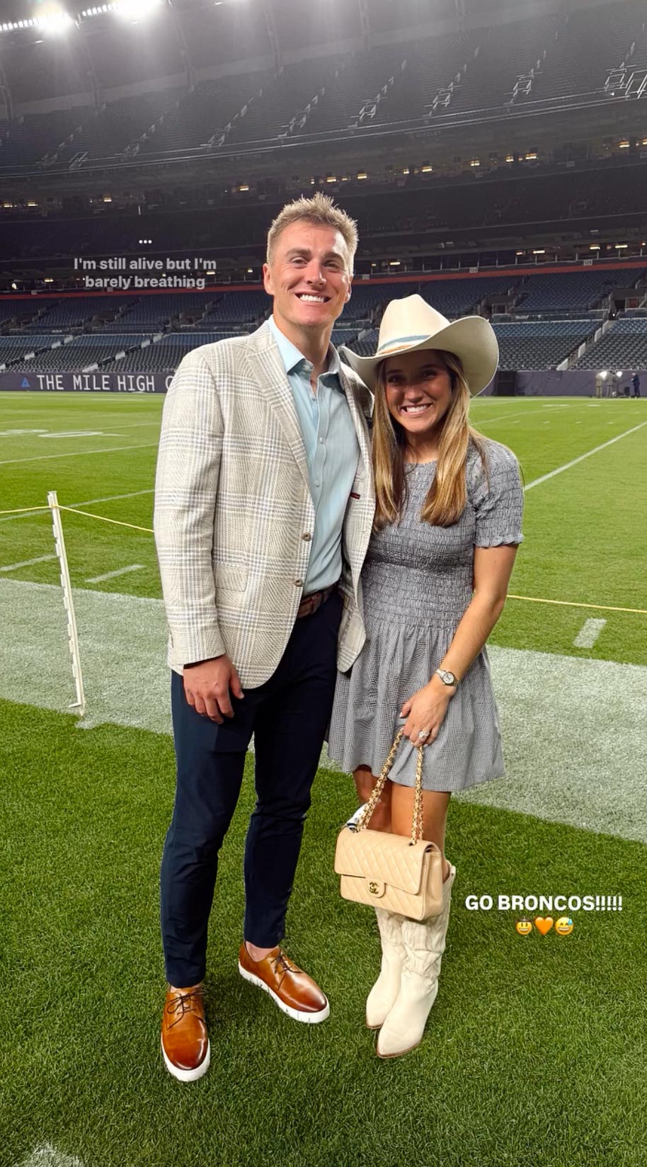 Pregnant Wife of Broncos' Bo Nix 'Barely Breathing' After Comeback Win