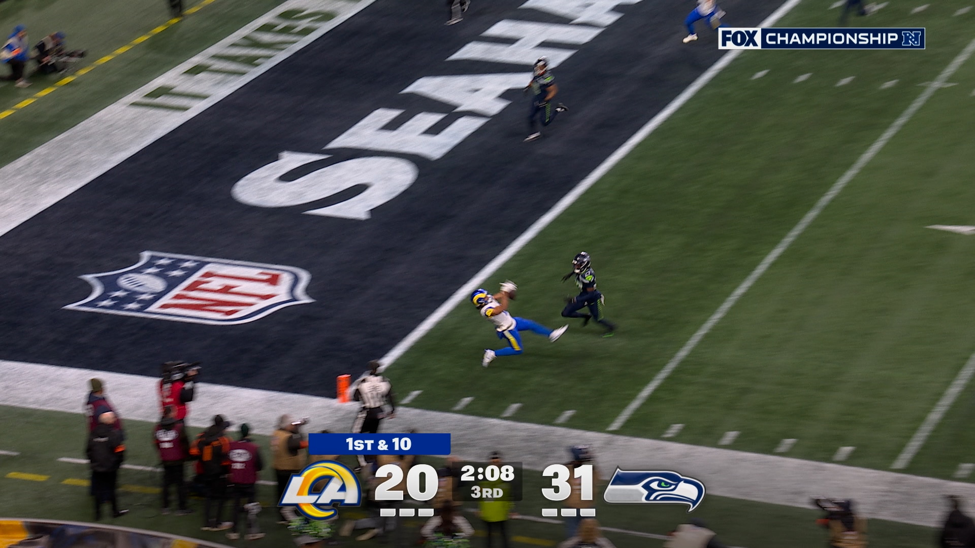 Matthew Stafford &amp; Puka Nacua connect for 34-yard TD, shrinking Rams' deficit vs. Seahawks | NFL Highlights