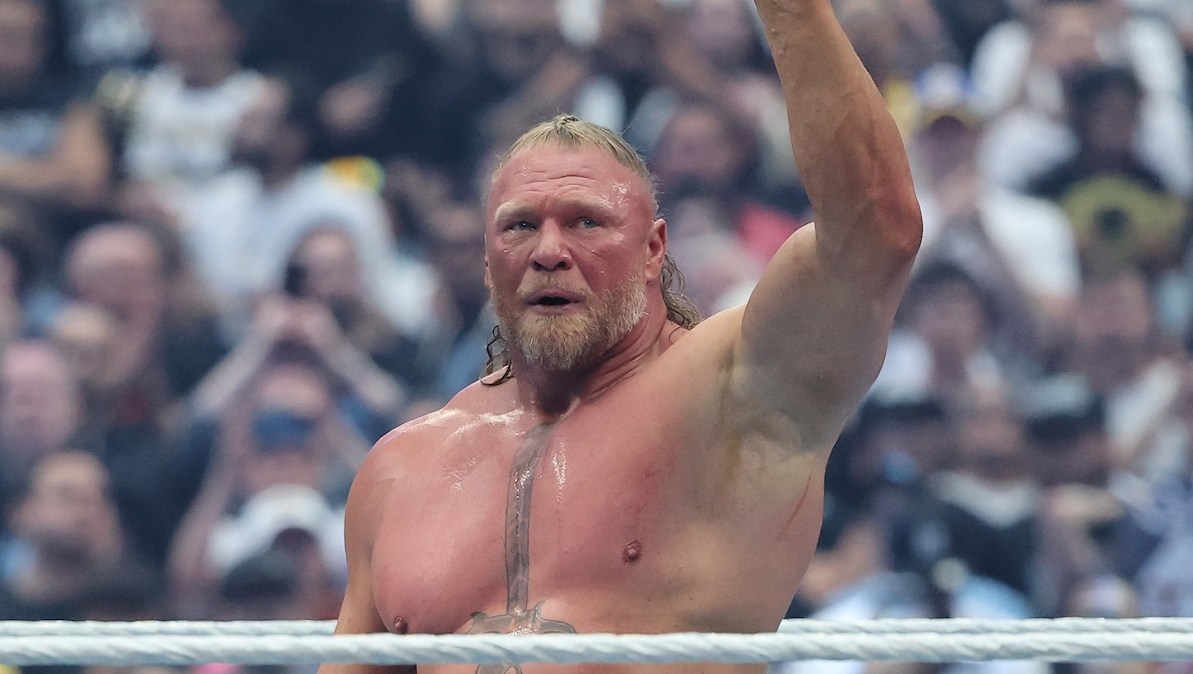 WWE’s Brock Lesnar Seemingly Retires, Leaves Boots in Ring at WrestleMania